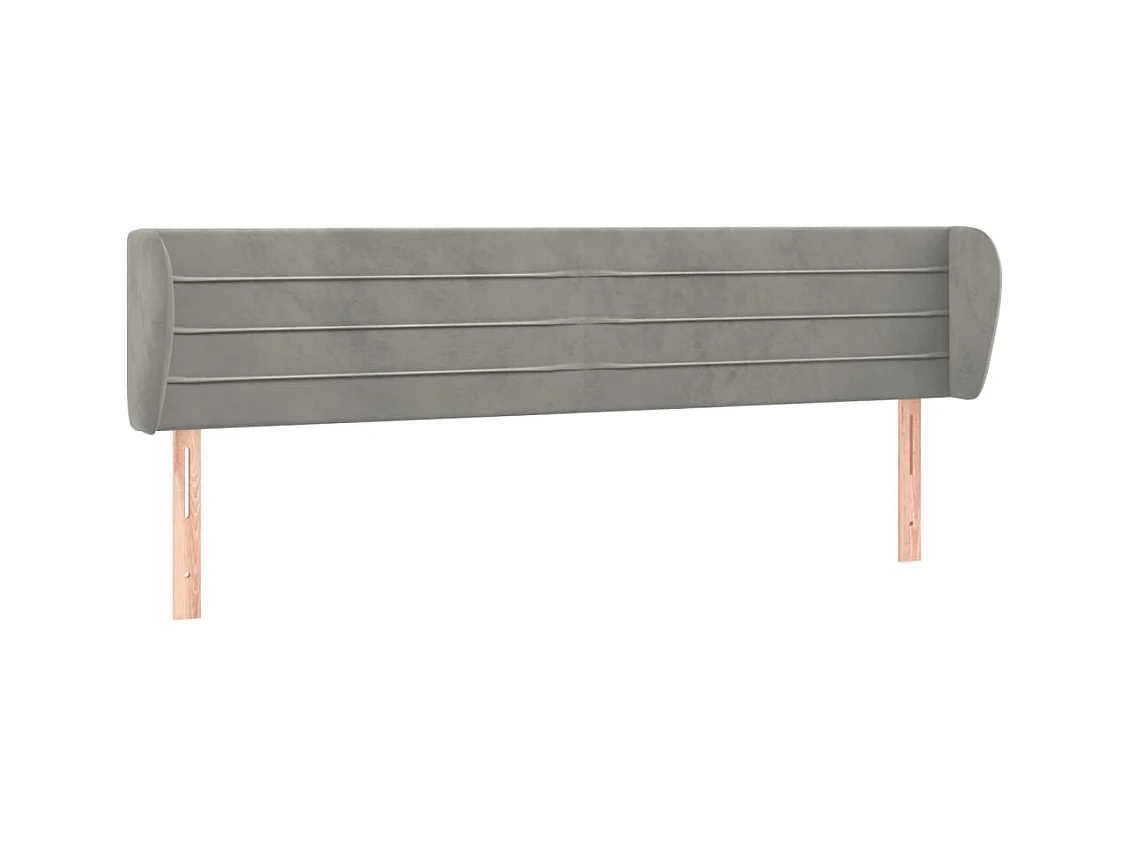 Tête de lit accessoire tissu grise 183 x 23 x 88 cm TDL0205195