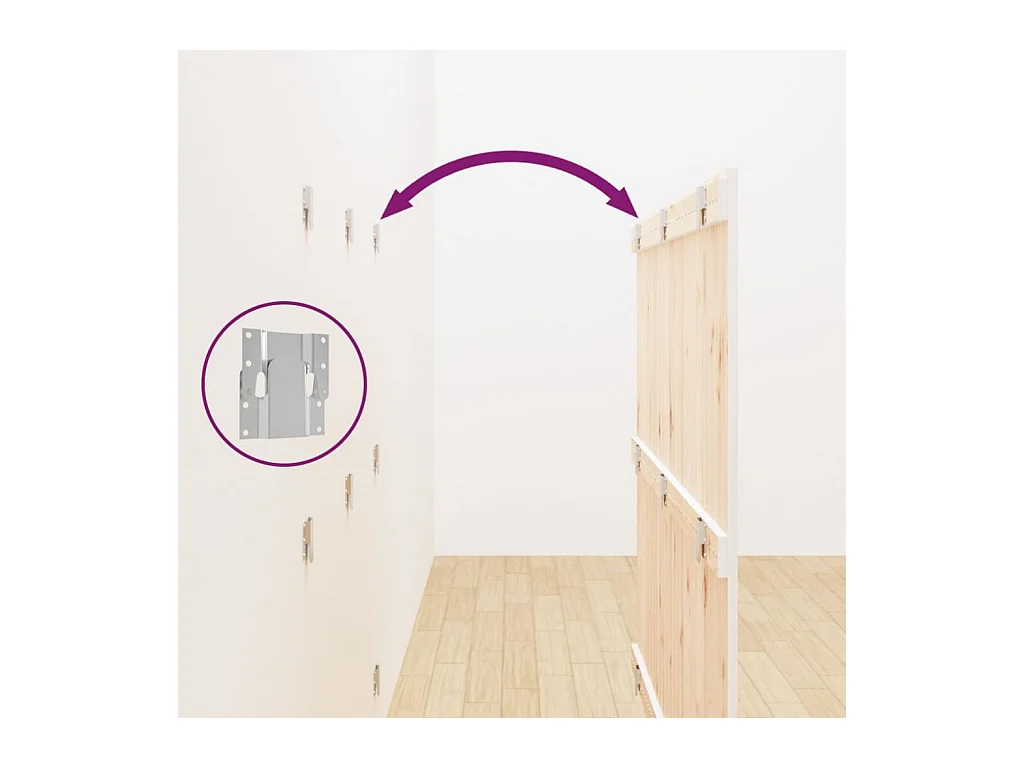 Tête de lit accessoire bois blanche 146.5 x 3 x 110 cm TDL0202721