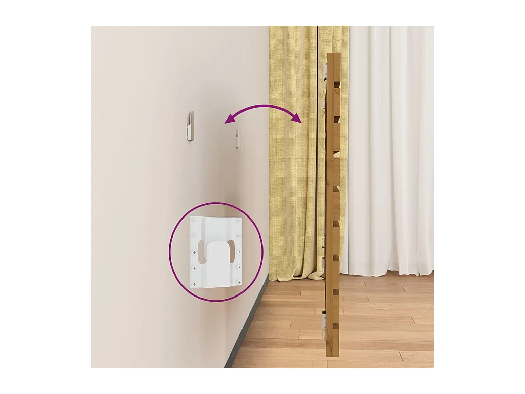 Tête de lit accessoire bois marron 96 x 3 x 63 cm TDL0202555