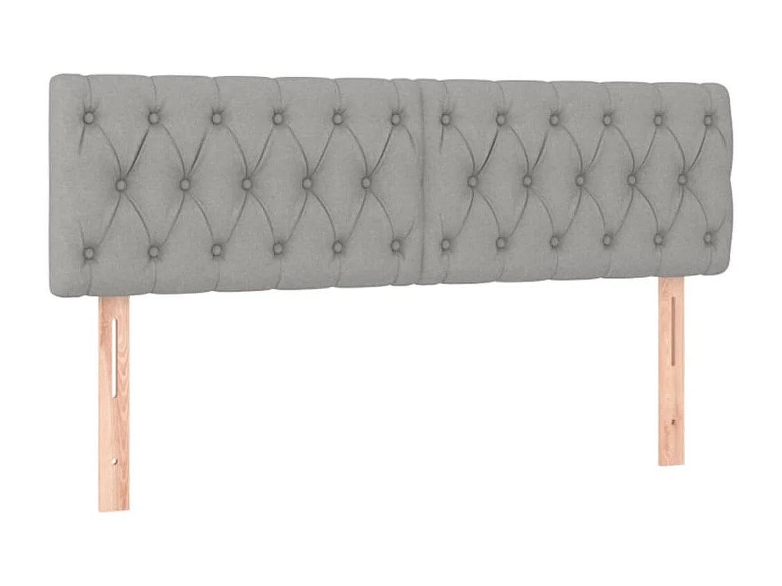 Tête de lit accessoire tissu grise 160 x 7 x 78 cm TDL0201358