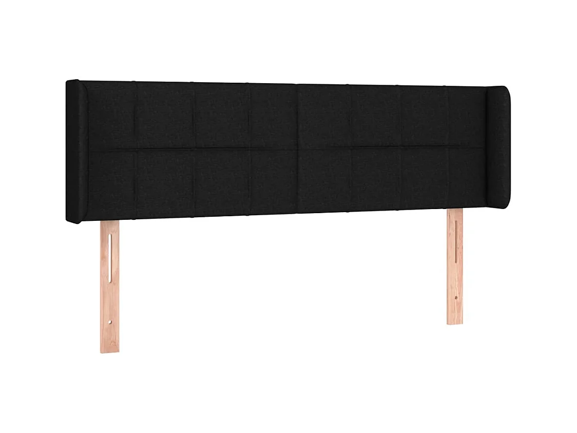 Tête de lit accessoire tissu noire 147 x 16 x 88 cm TDL0204571