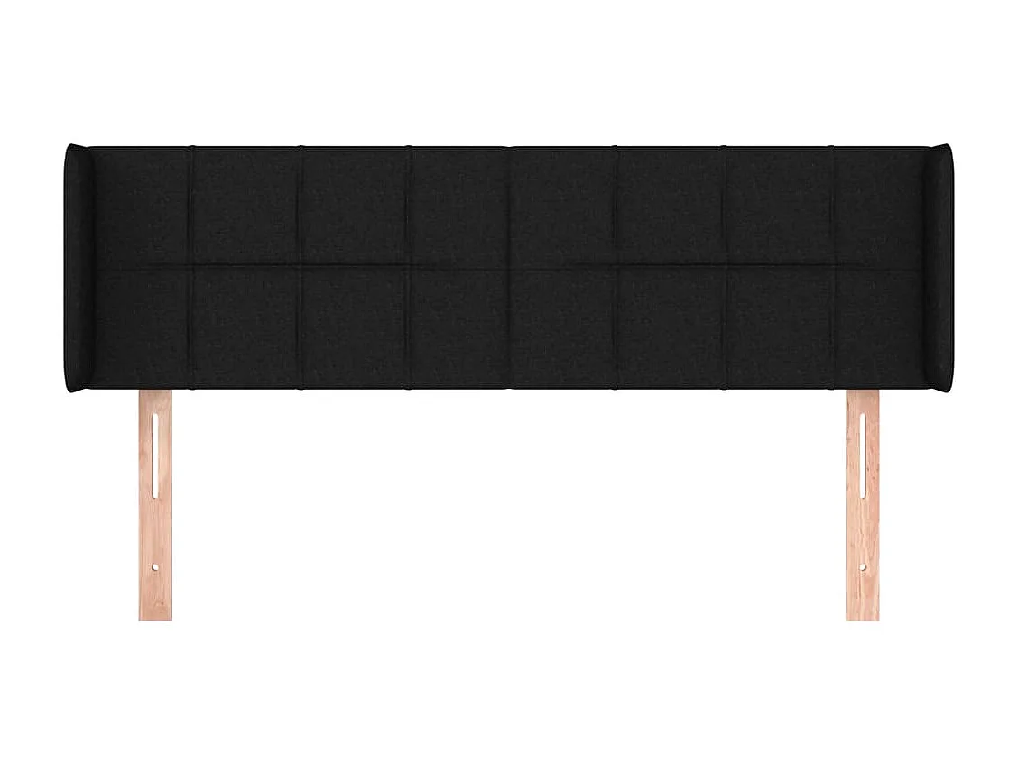 Tête de lit accessoire tissu noire 147 x 16 x 88 cm TDL0204571