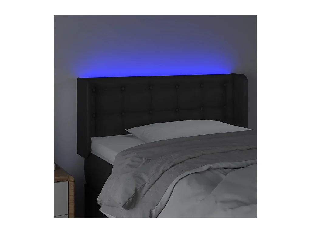 Tête de lit accessoire noire 83 x 16 x 78 cm TDL0200561