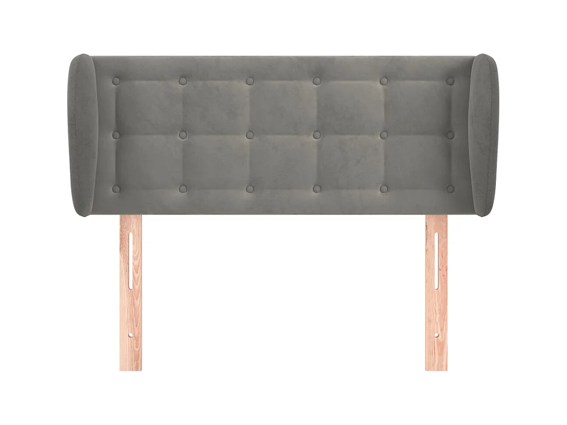 Tête de lit accessoire tissu grise 103 x 23 x 88 cm TDL0205277