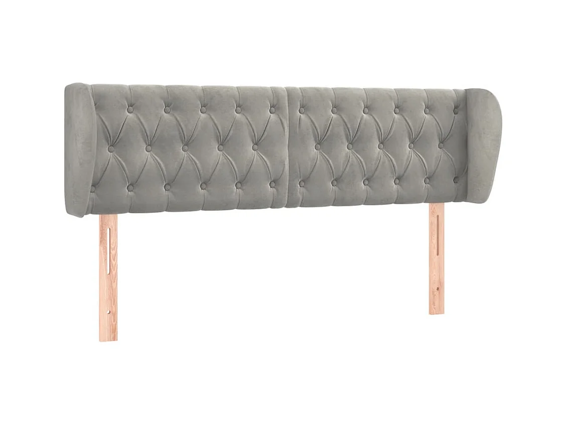Tête de lit accessoire tissu grise 147 x 23 x 88 cm TDL0205235