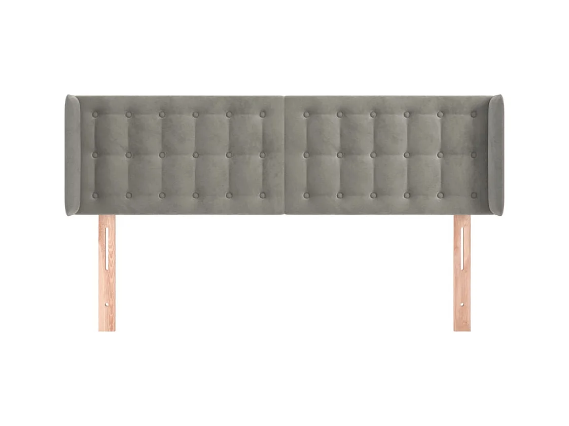 Tête de lit accessoire tissu grise 147 x 16 x 88 cm TDL0205255