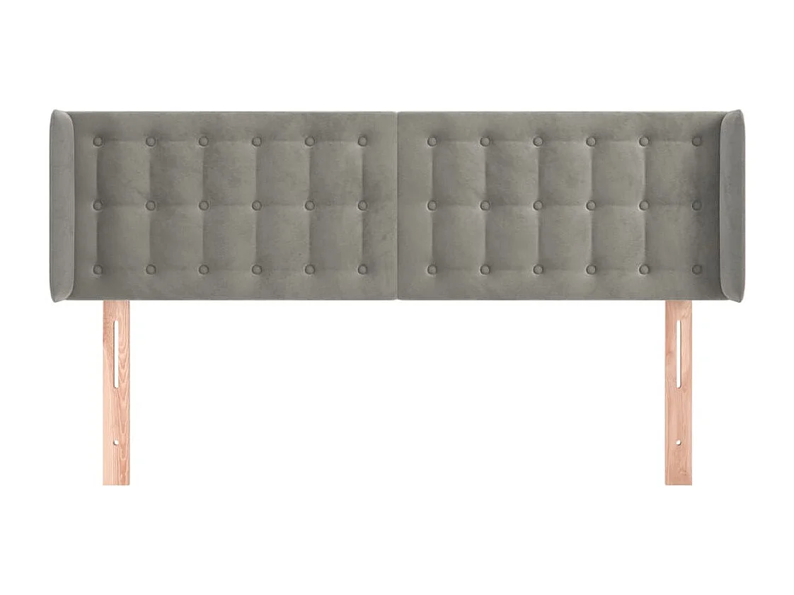 Tête de lit accessoire tissu grise 147 x 16 x 88 cm TDL0205255