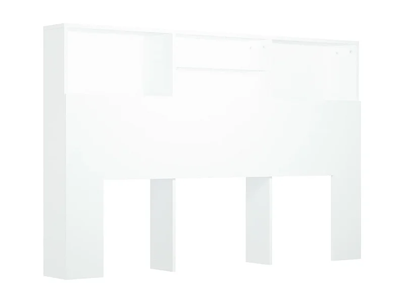Tête de lit avec effet bois blanche 160 x 19 x 103.5 cm TDL0200105
