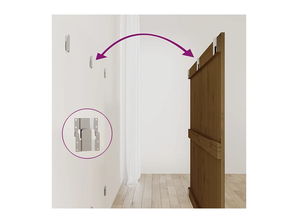 Tête de lit accessoire bois marron 147 x 3 x 90 cm TDL0202590