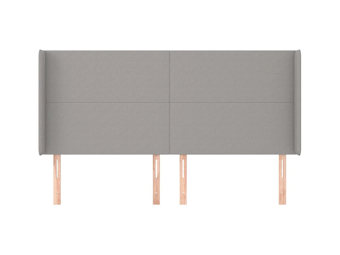 Tête de lit accessoire tissu grise 203 x 16 x 128 cm TDL0205190