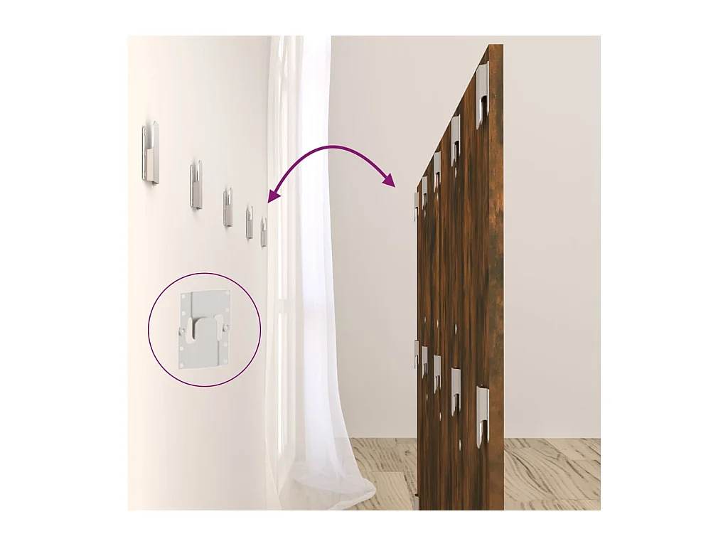 Tête de lit accessoire effet bois marron 160 x 1.5 x 80 cm TDL0203591