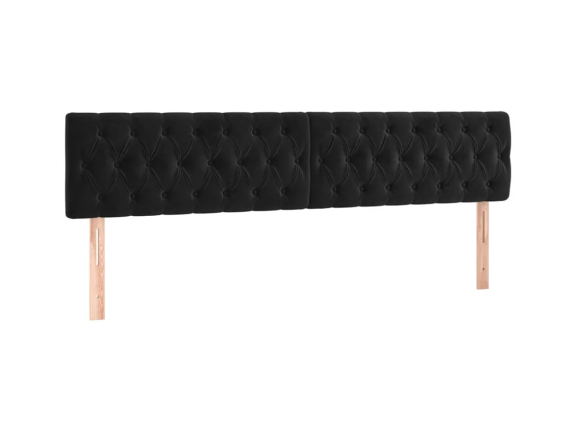 Tête de lit accessoire tissu noire 200 x 7 x 88 cm TDL0206263