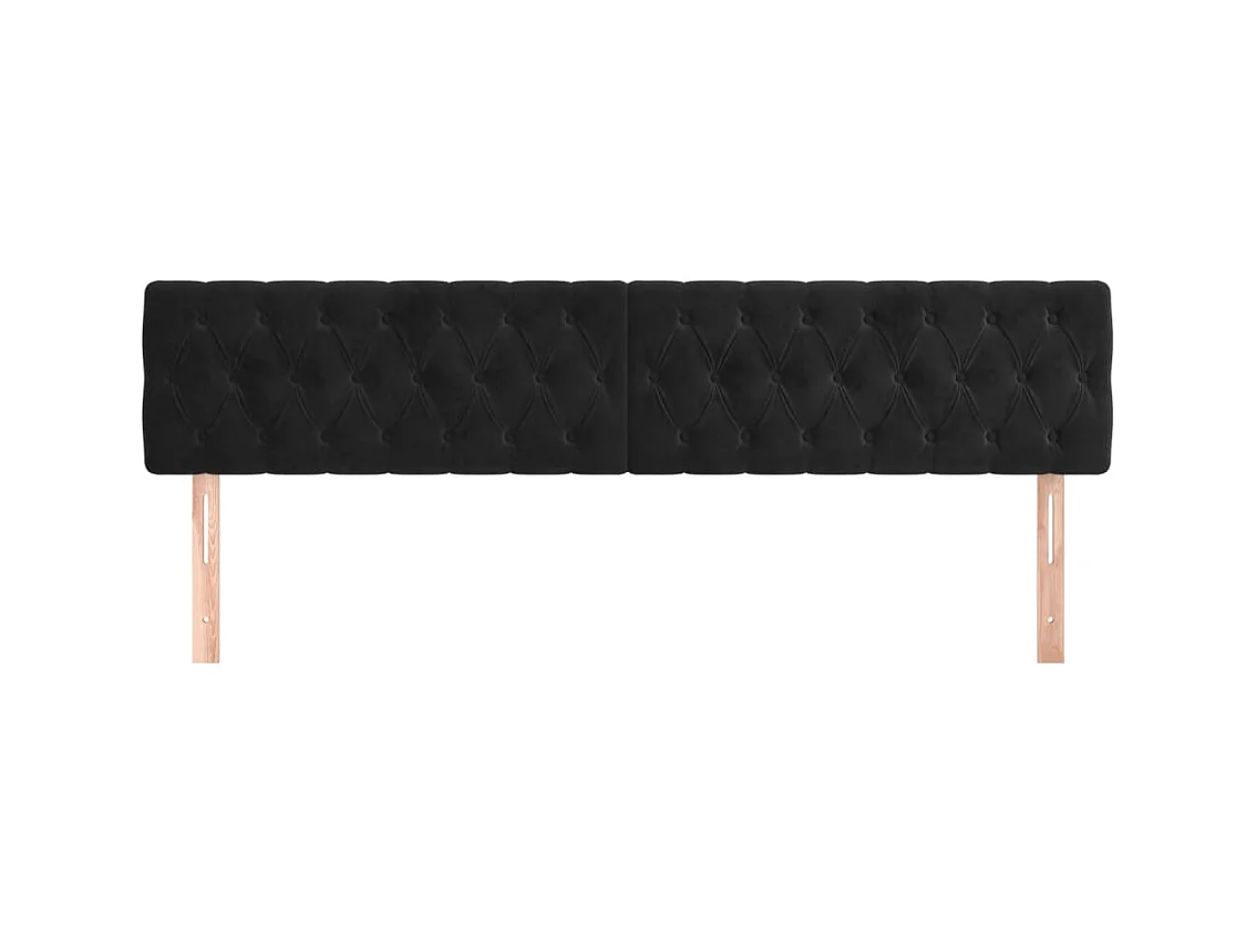 Tête de lit accessoire tissu noire 200 x 7 x 88 cm TDL0206263