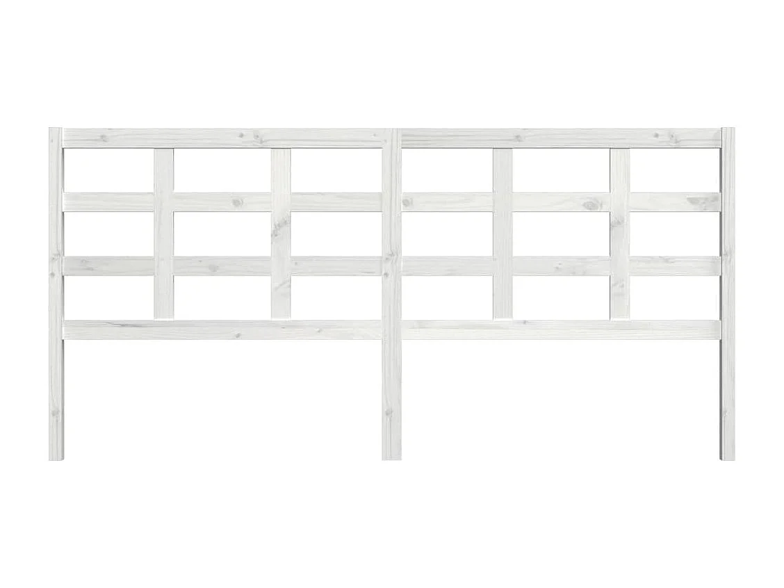 Tête de lit accessoire bois blanche 205.5 x 4 x 100 cm TDL0203730