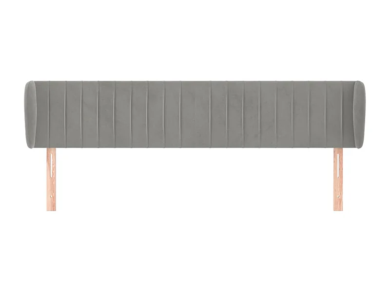 Tête de lit accessoire tissu grise 203 x 23 x 88 cm TDL0205149