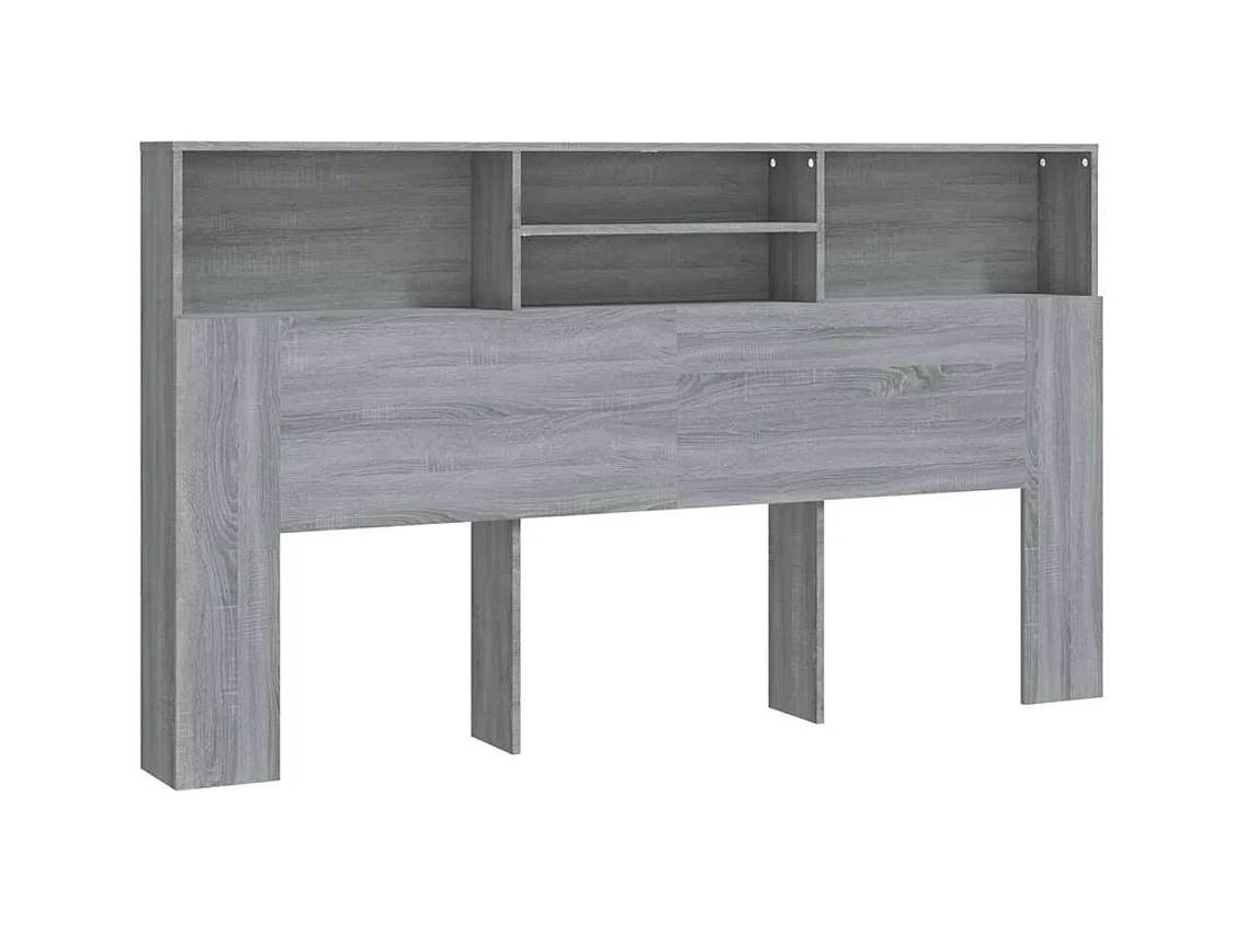 Tête de lit avec effet bois grise 180 x 19 x 103.5 cm TDL0200005