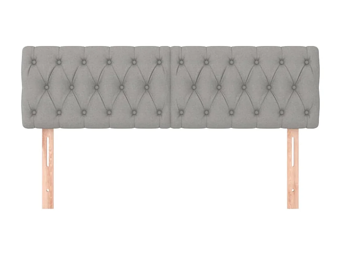 Tête de lit accessoire tissu grise 144 x 7 x 88 cm TDL0206423