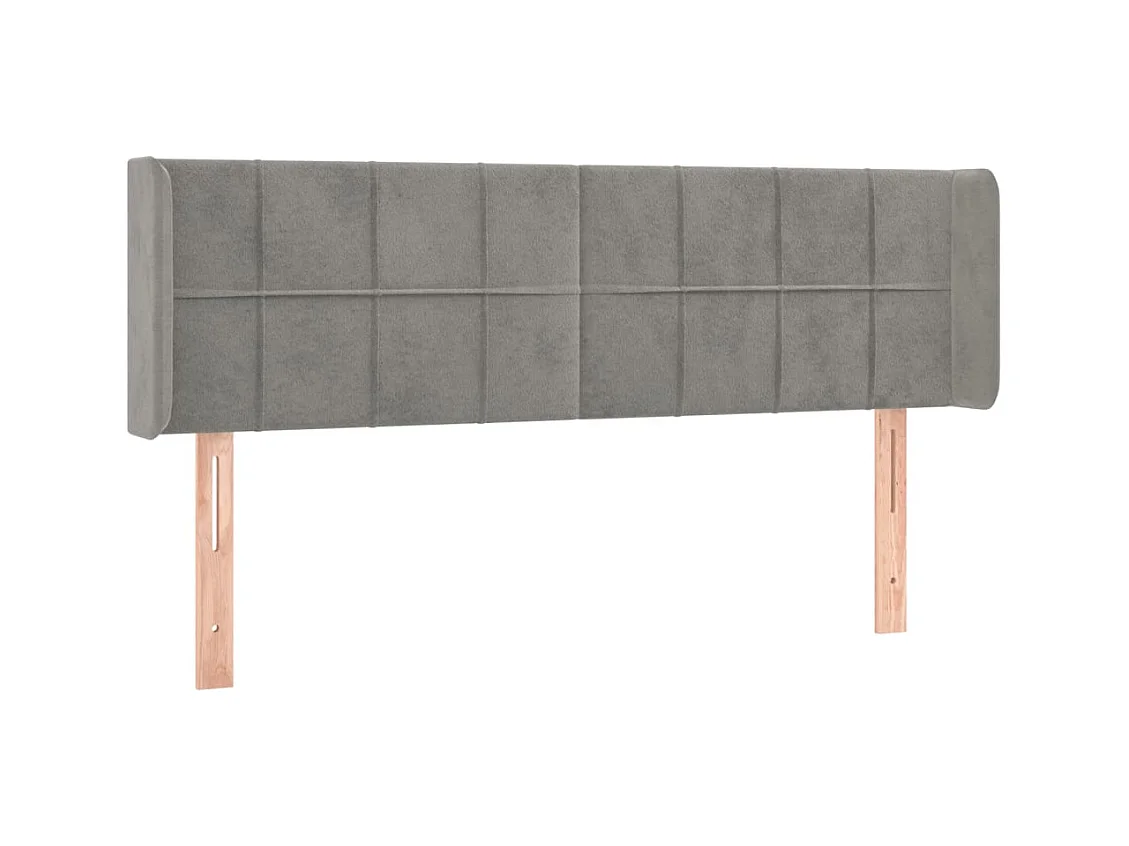 Tête de lit accessoire tissu grise 147 x 16 x 88 cm TDL0205254