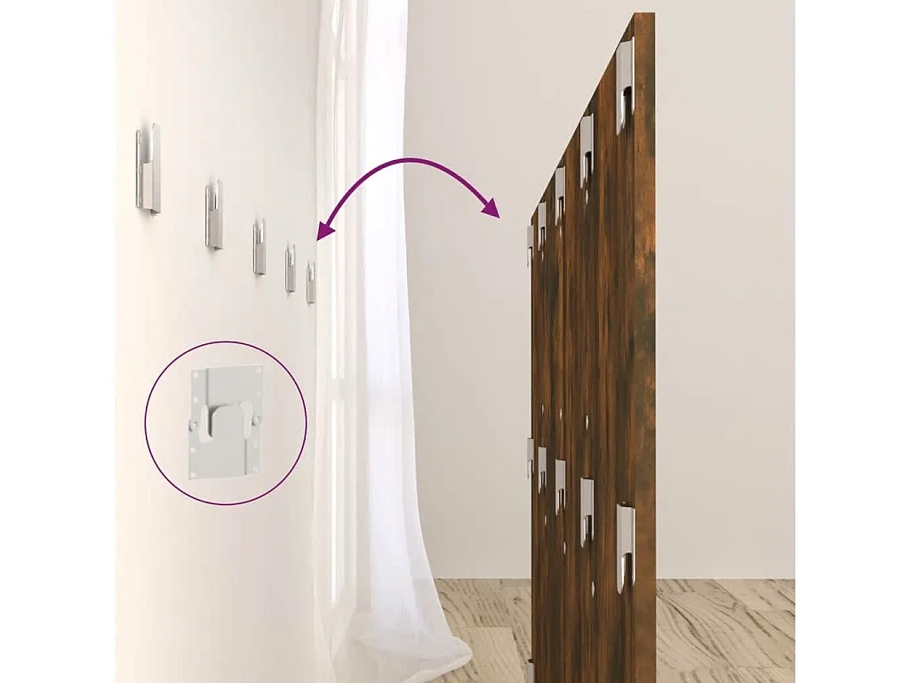 Tête de lit accessoire effet bois marron 160 x 1.5 x 80 cm TDL0205845