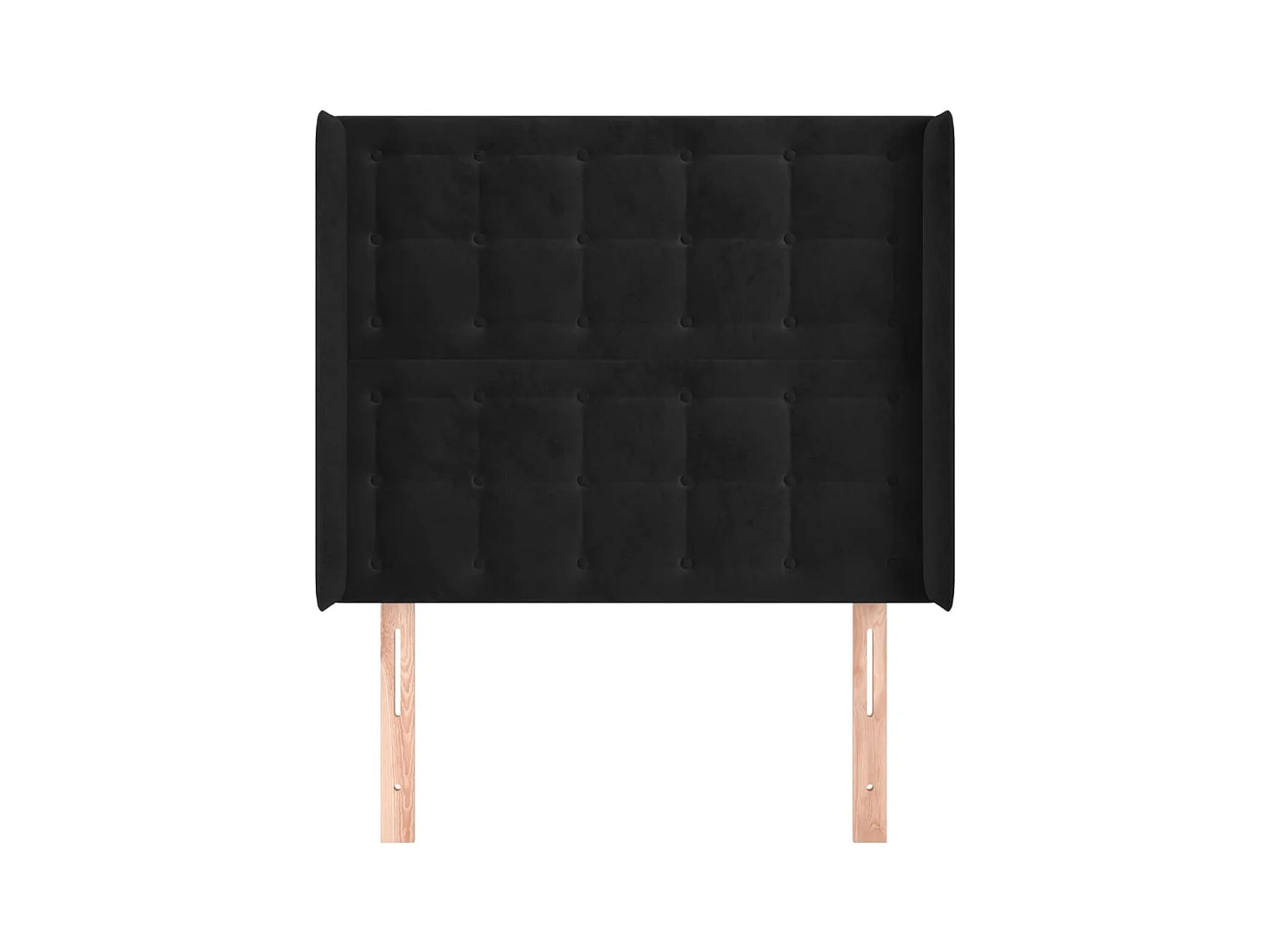 Tête de lit accessoire tissu noire 103 x 16 x 128 cm TDL0204625