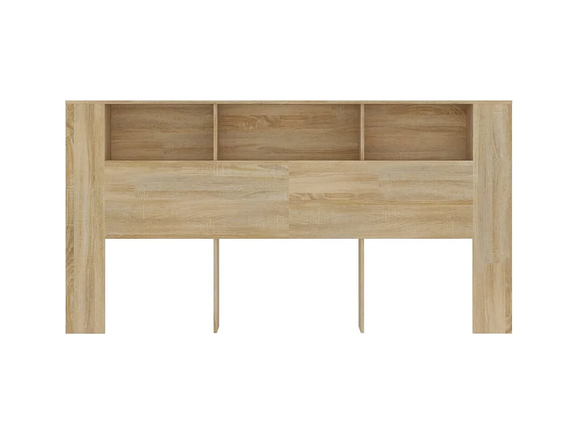 Tête de lit avec effet bois beige 200 x 18.5 x 104.5 cm TDL0200045