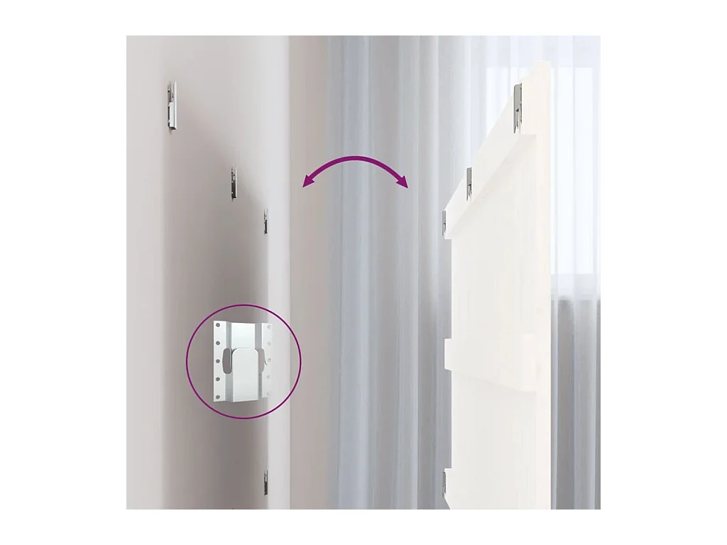 Tête de lit accessoire bois blanche 204 x 3 x 60 cm TDL0202696