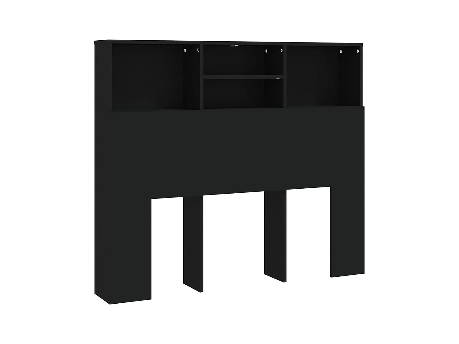 Tête de lit avec effet bois noire 120 x 19 x 103.5 cm TDL0200025