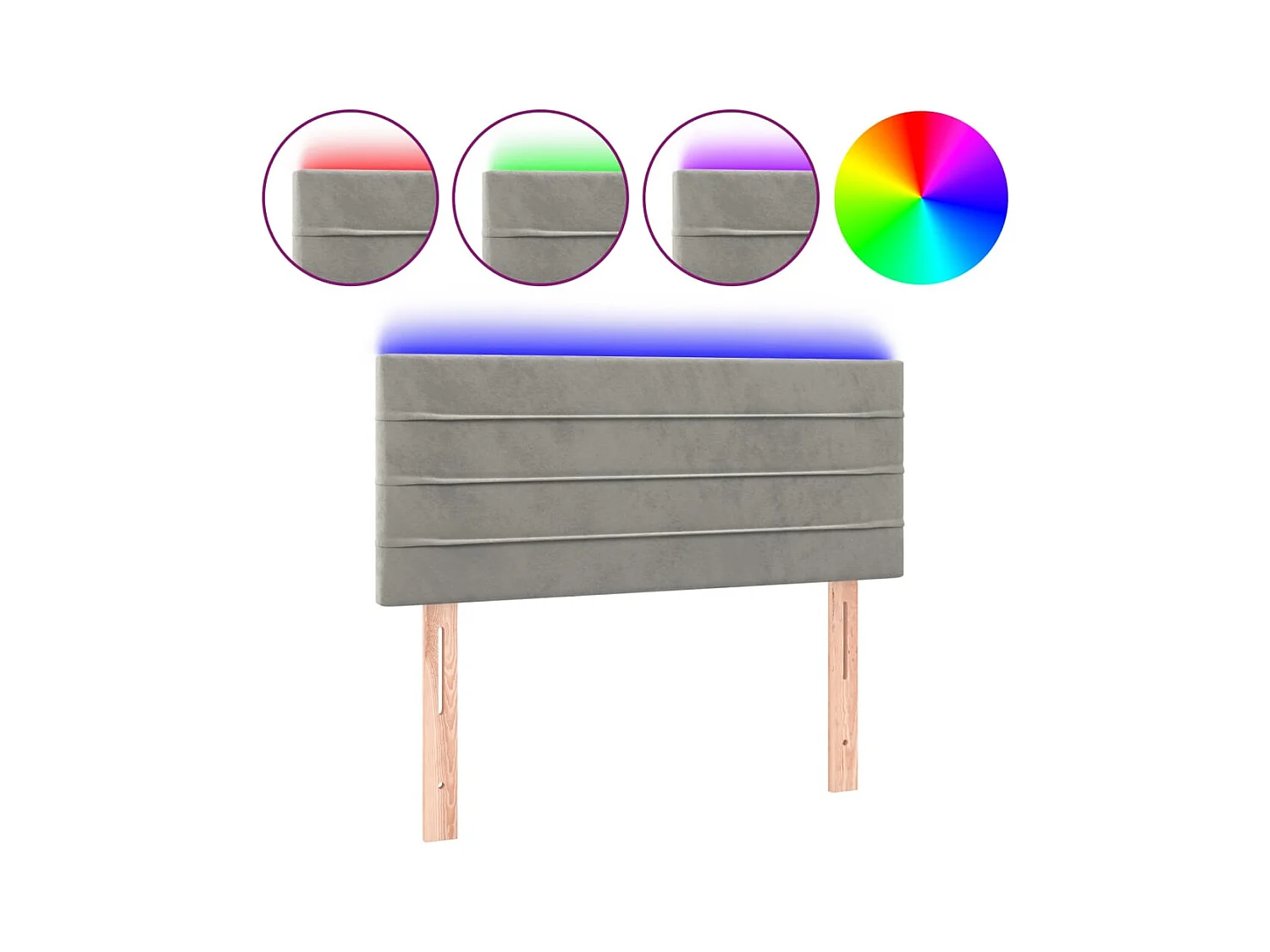 Tête de lit accessoire tissu grise 80 x 5 x 78 cm TDL0201270