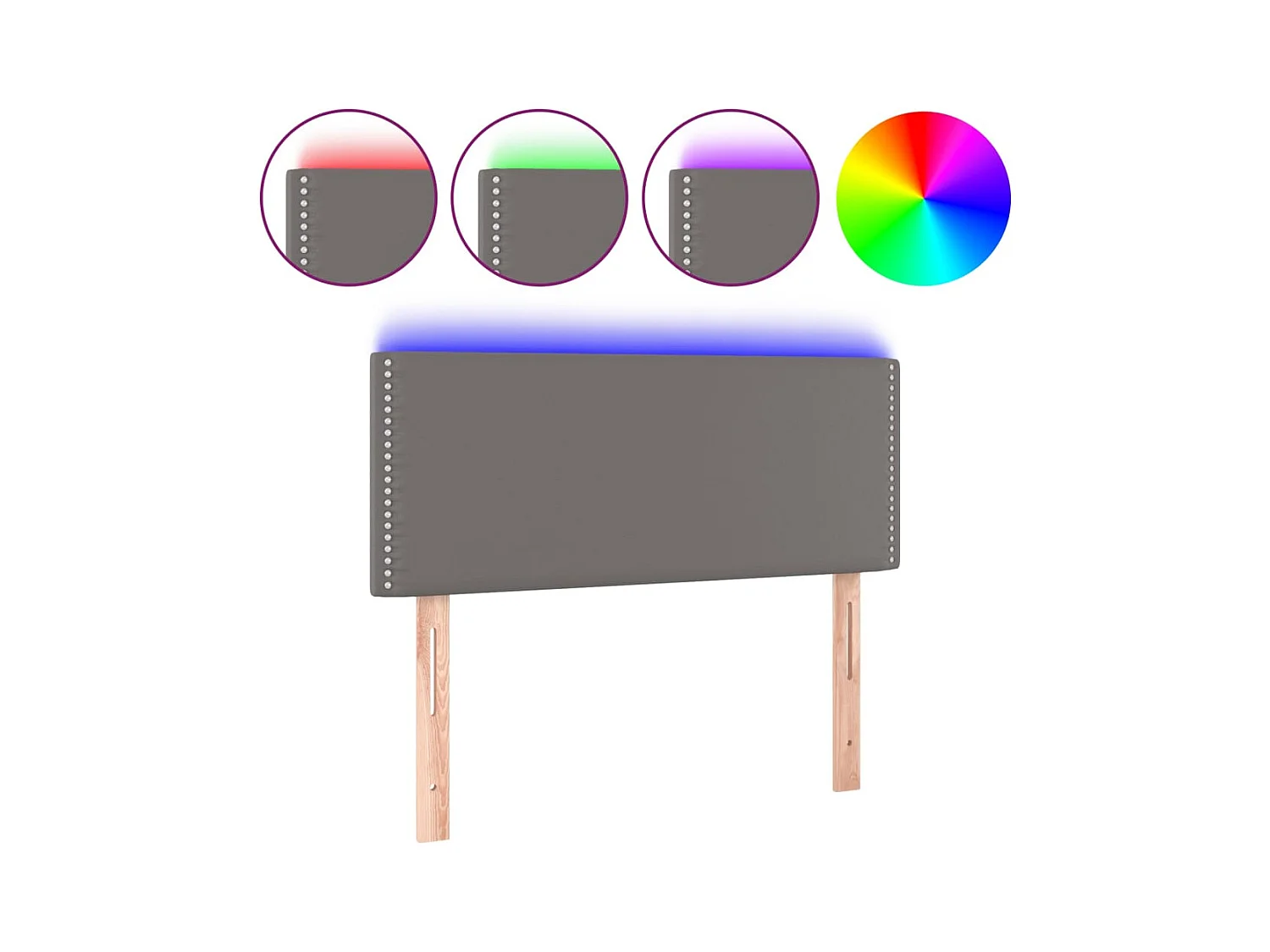 Tête de lit accessoire grise 100 x 5 x 78 cm TDL0201512