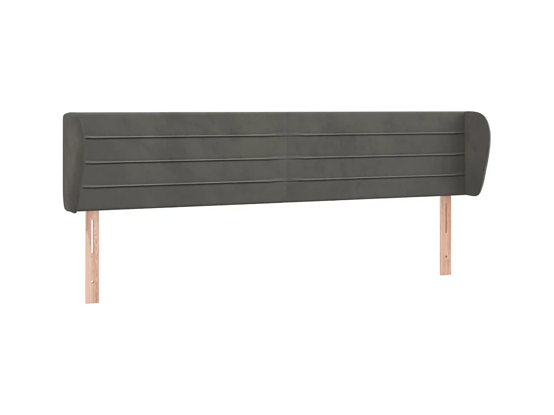 Tête de lit accessoire tissu grise 183 x 23 x 88 cm TDL0204955