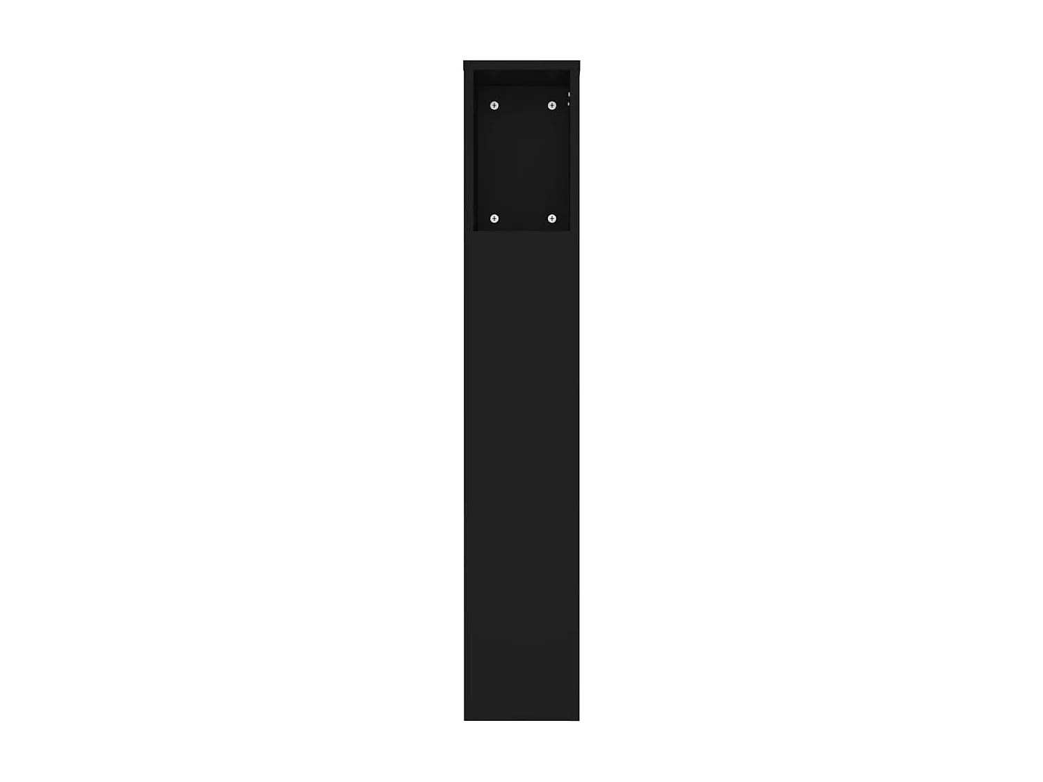 Tête de lit avec effet bois noire 180 x 18.5 x 104.5 cm TDL0200020