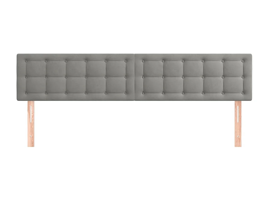 Tête de lit accessoire tissu grise 200 x 5 x 88 cm TDL0206444