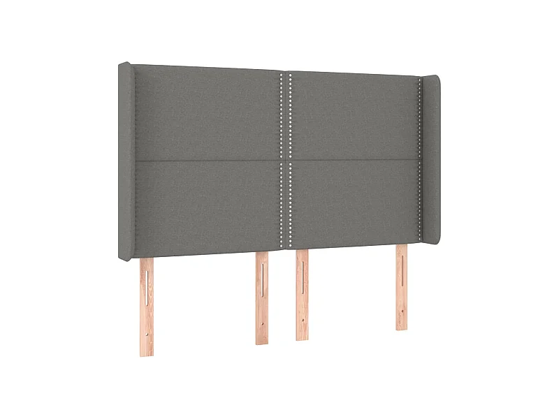 Tête de lit accessoire tissu grise 147 x 16 x 128 cm TDL0205025