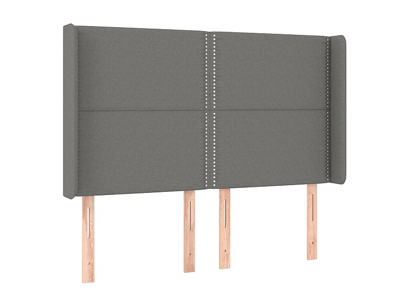 Tête de lit accessoire tissu grise 147 x 16 x 128 cm TDL0205025