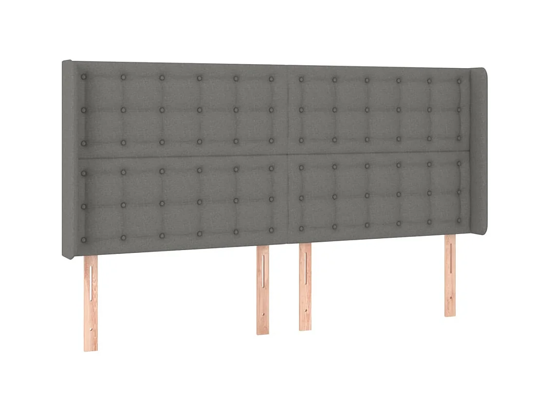 Tête de lit accessoire tissu grise 203 x 16 x 128 cm TDL0204953