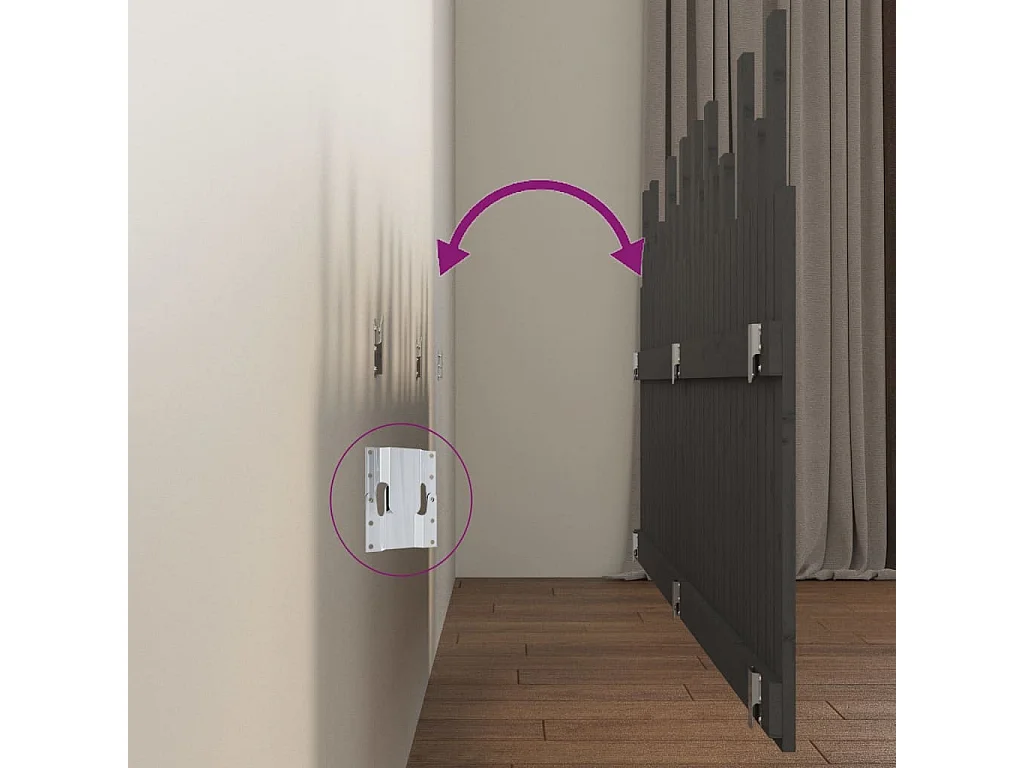 Tête de lit accessoire bois marron 204 x 3 x 8 cm TDL0202630