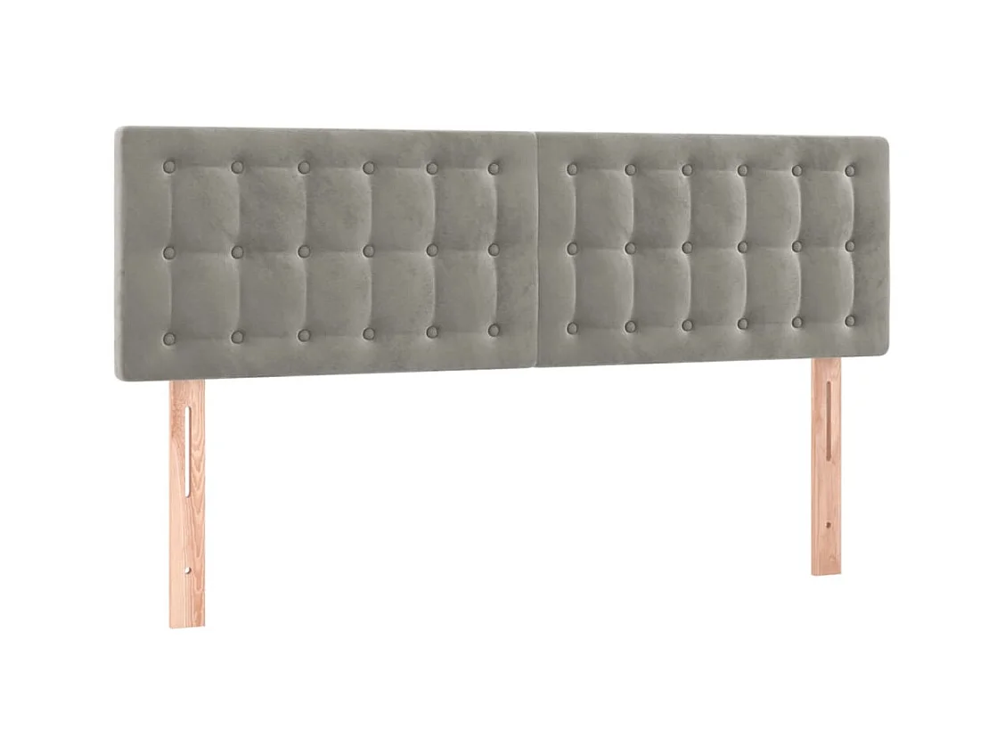 Tête de lit accessoire tissu grise 144 x 5 x 88 cm TDL0206429