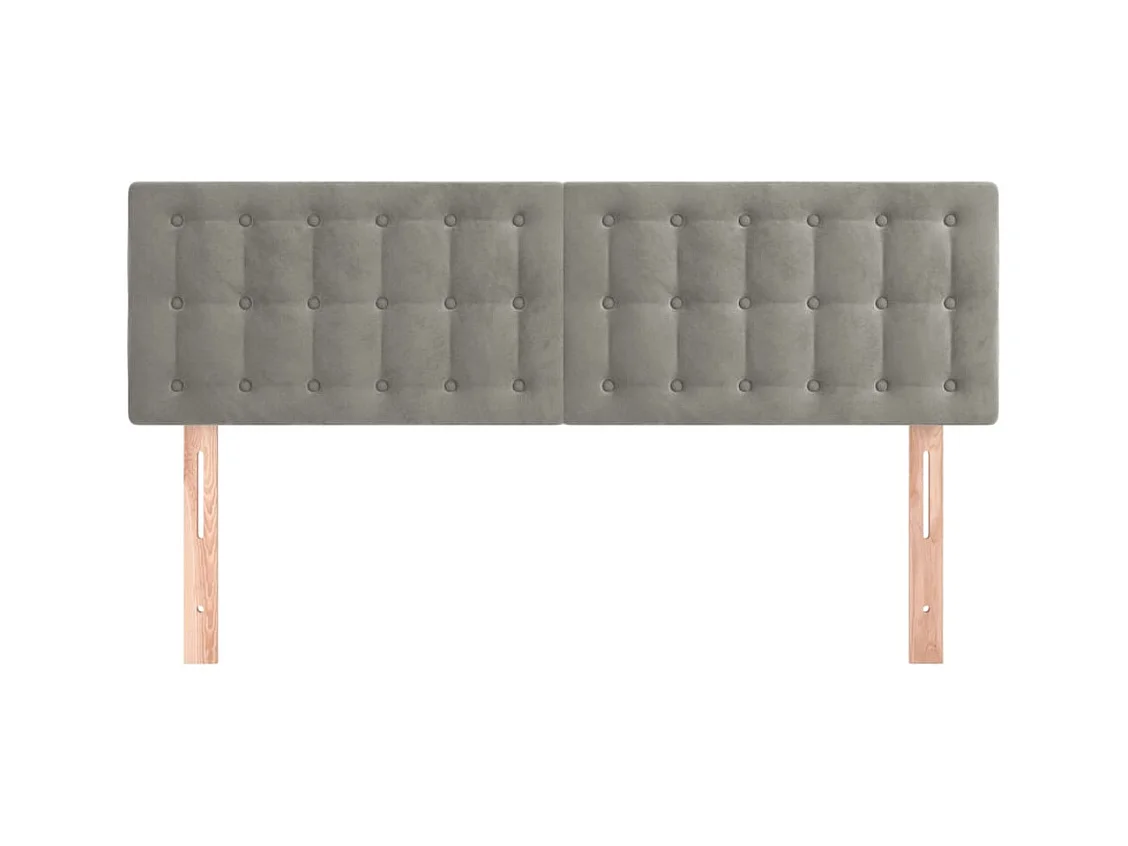 Tête de lit accessoire tissu grise 144 x 5 x 88 cm TDL0206429
