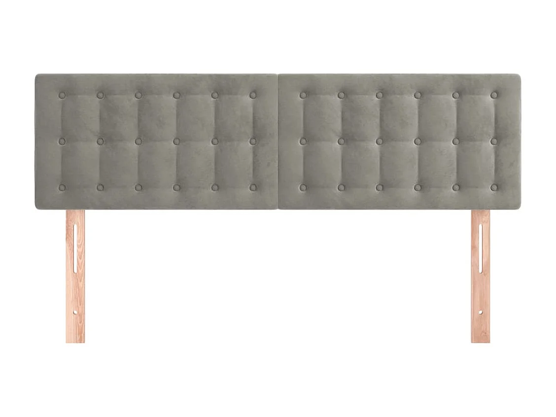 Tête de lit accessoire tissu grise 144 x 5 x 88 cm TDL0206429