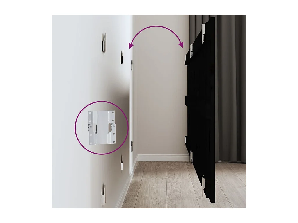 Tête de lit accessoire bois marron 166 x 3 x 60 cm TDL0202522