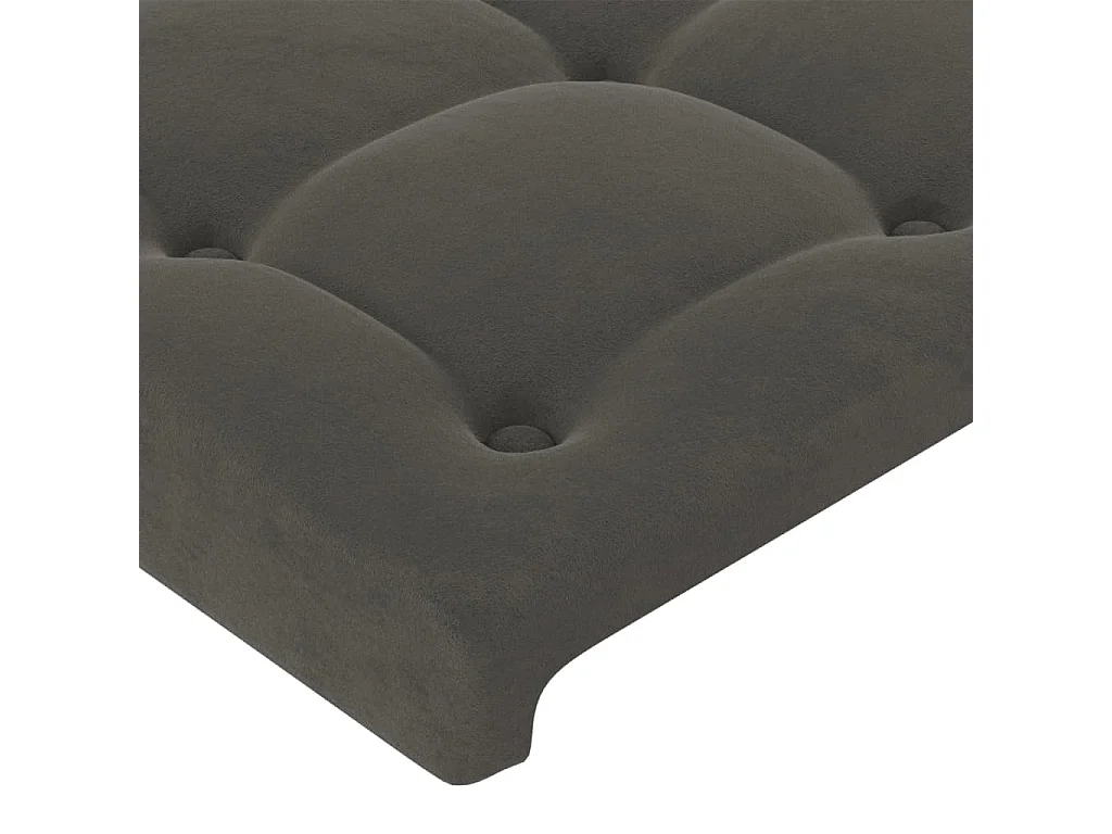 Tête de lit accessoire tissu grise 103 x 16 x 118 cm TDL0201176