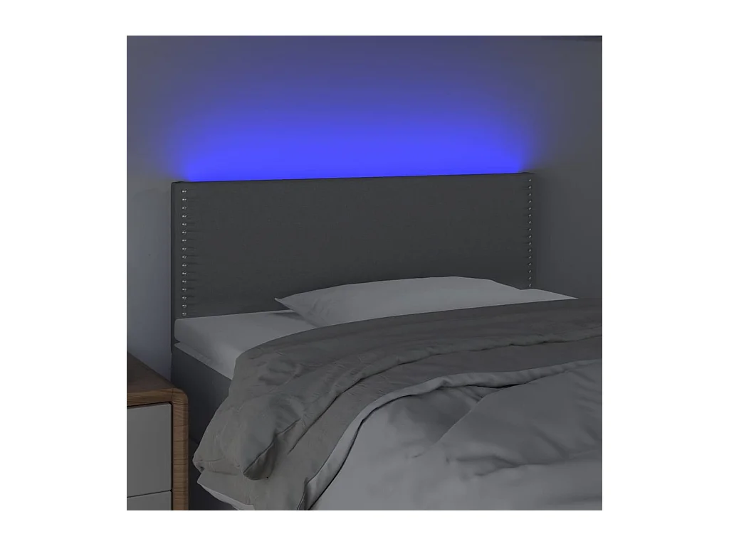 Tête de lit accessoire tissu grise 90 x 5 x 78 cm TDL0201237