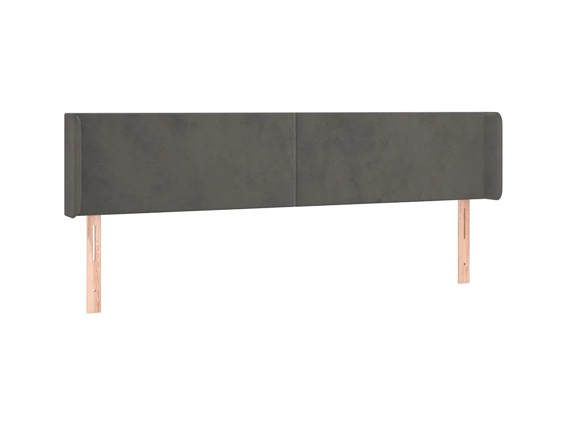 Tête de lit accessoire tissu grise 183 x 16 x 88 cm TDL0204962