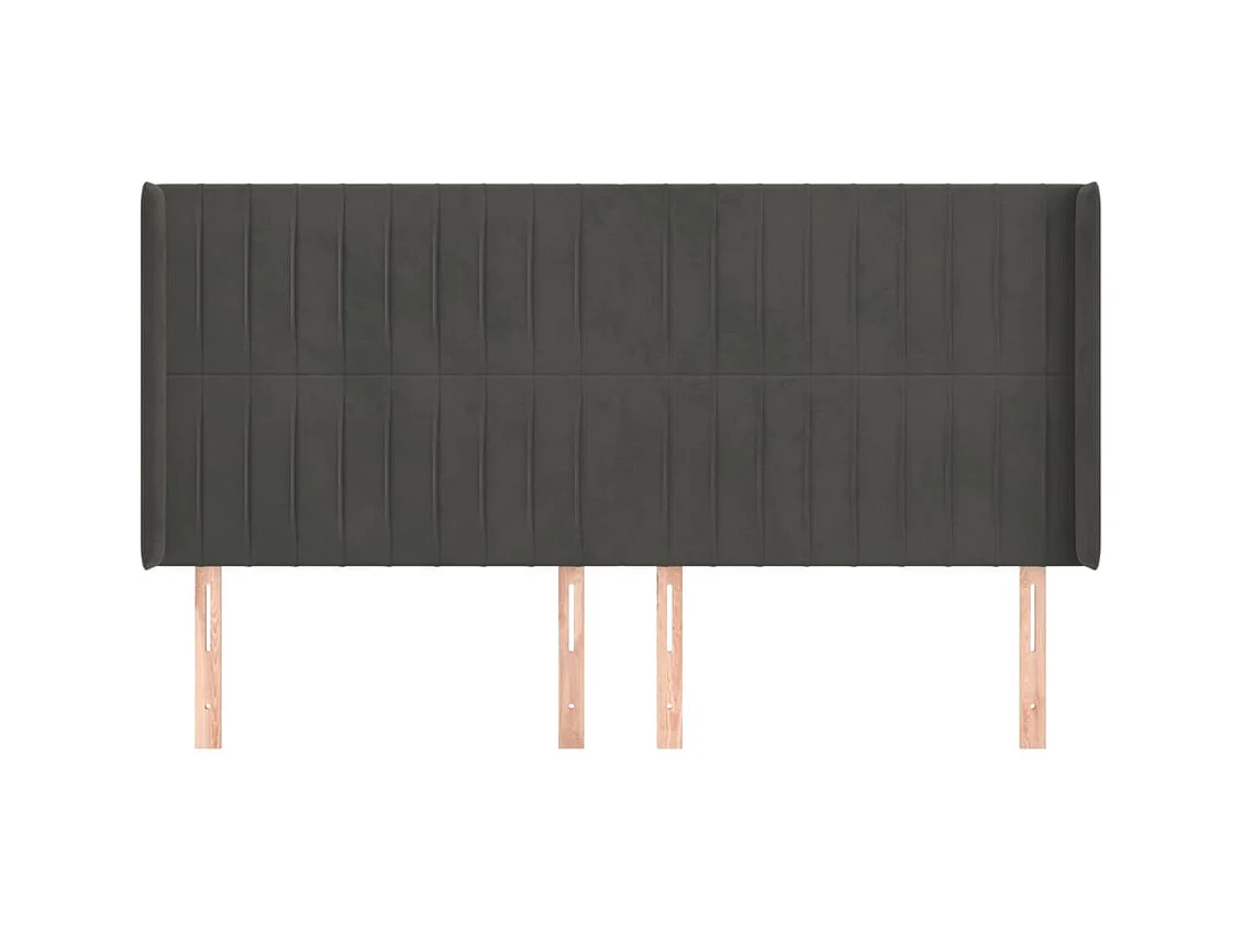 Tête de lit accessoire tissu grise 203 x 16 x 128 cm TDL0204946