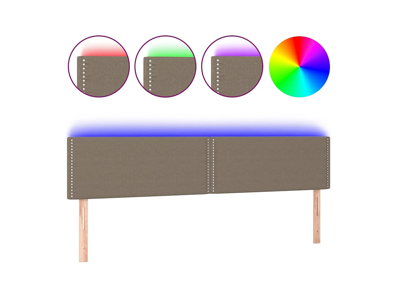 Tête de lit accessoire tissu 180 x 5 x 88 cm TDL0200385