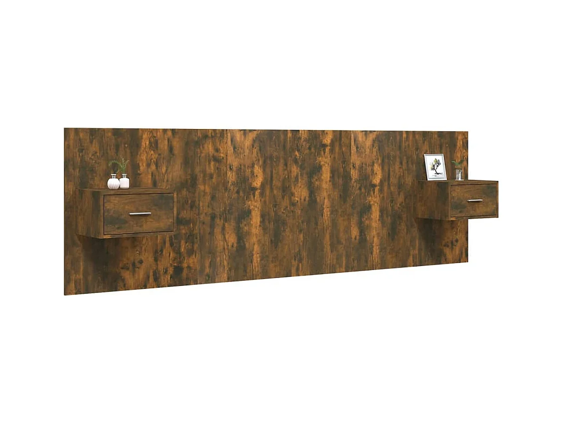 Tête de lit accessoire effet bois marron 160 x 1.5 x 80 cm TDL0205843