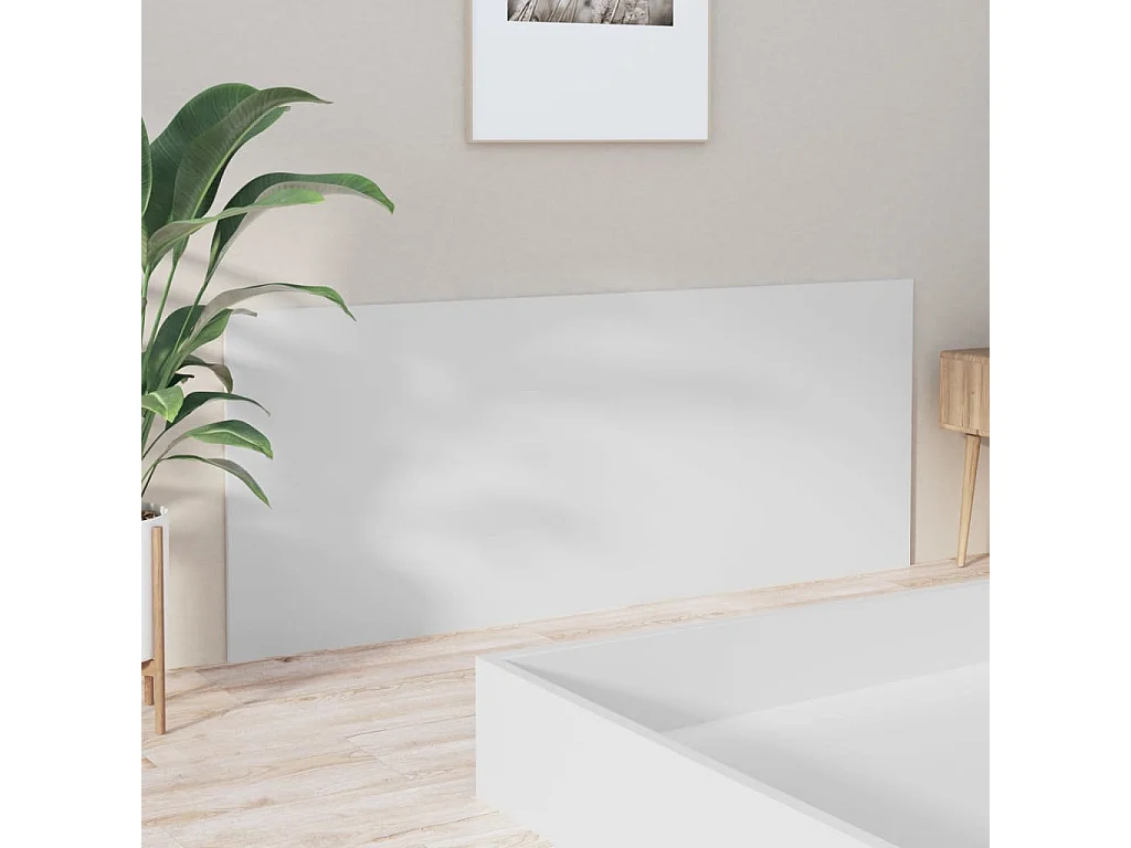 Tête de lit accessoire effet bois blanche 200 x 1.5 x 80 cm TDL0203747