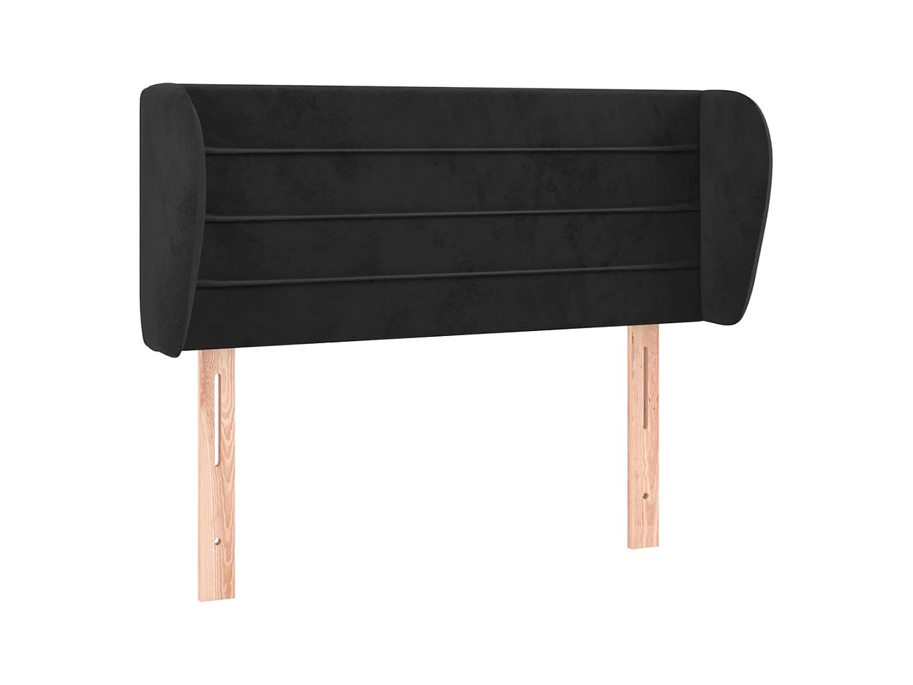 Tête de lit accessoire tissu noire 93 x 23 x 88 cm TDL0204378
