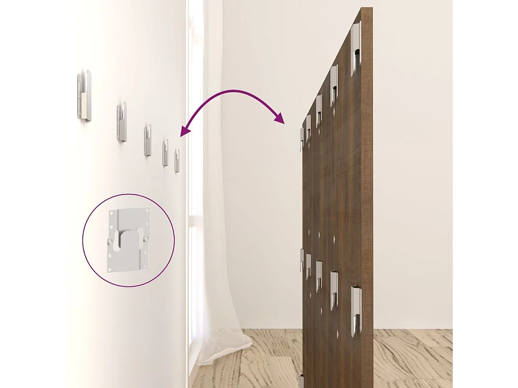 Tête de lit accessoire effet bois marron 160 x 1.5 x 80 cm TDL0203588