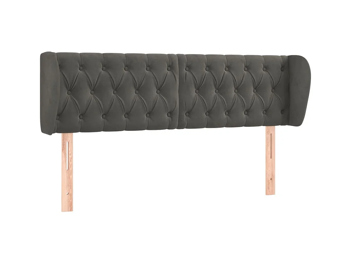 Tête de lit accessoire tissu grise 163 x 23 x 88 cm TDL0204969
